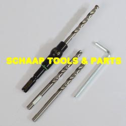 Centrotec Spiraalboor HSS  5,0 mm x 52 mm in boorhouder met 2 reserveboren  CE/M-Set | 493425